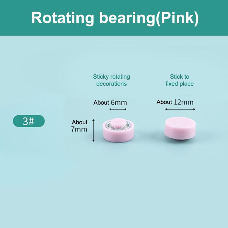 10Pcs Rotatable Transfer Bead Nail Decoration Spinning Nail Charms Manicure Rotating Jewelry Accessory Rotating Bearing