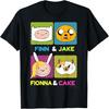 Футболка CN Adventure Time с Финном и Джейком, Фионой и коробкой с тортом.