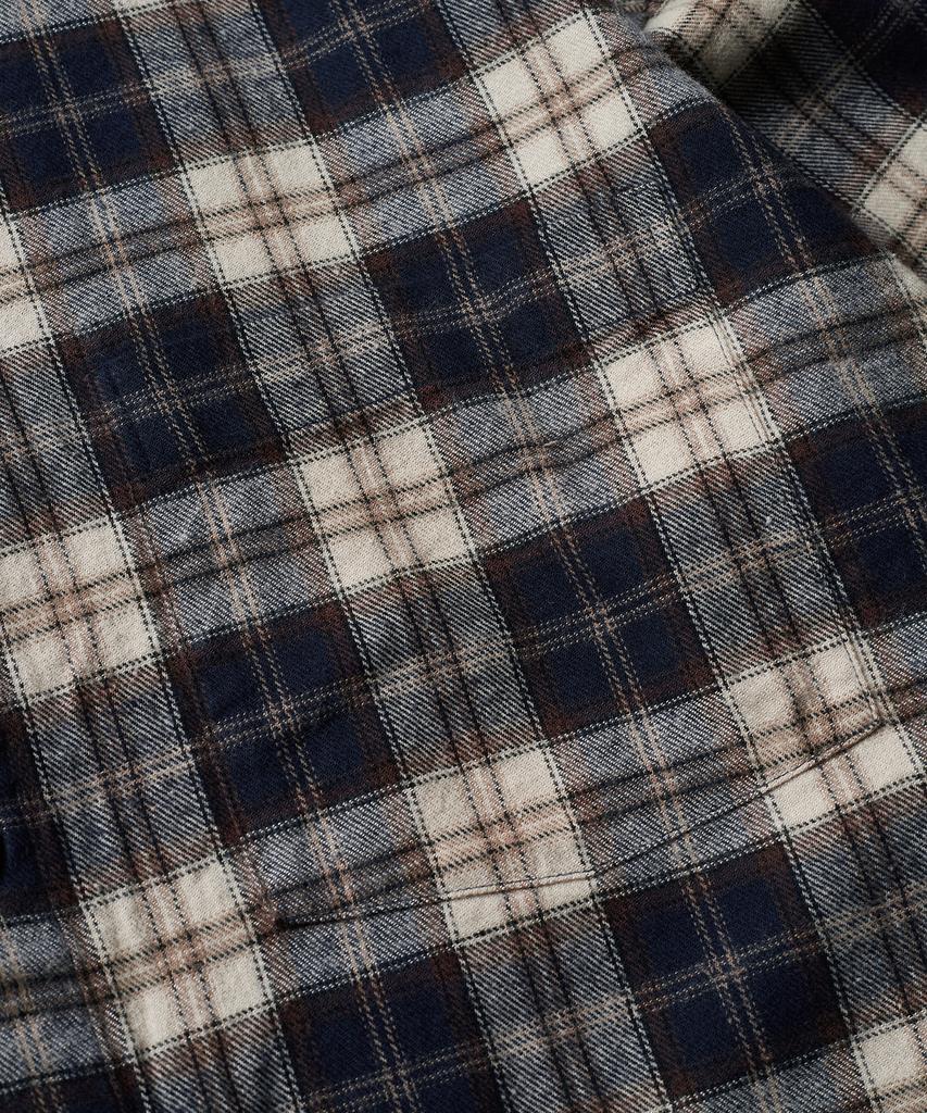 ESFAI One Pocket Plaid Shirt (Navy)