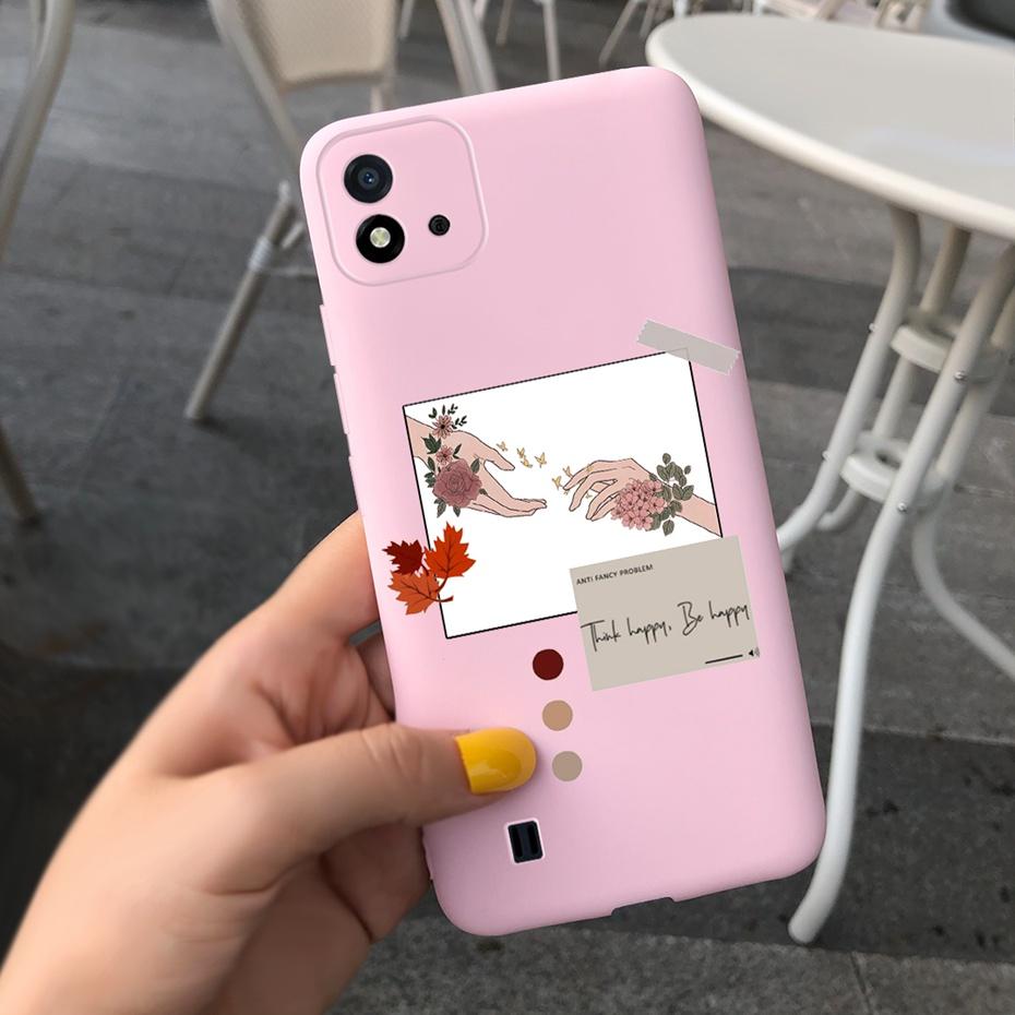 Красивый узор Чехол для телефона Для Realme C11 2021 C 11 2020 RMX2185 Макарон Силиконовые Мягкие Чехлы Обложка Для Realme C11 (2021) RMX3231