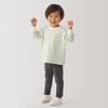 Футболка MUJI Baby Smooth Brushed Crew Neck Long Sleeve Unisex Baby CC23SA4A Light Green Border Baby 80