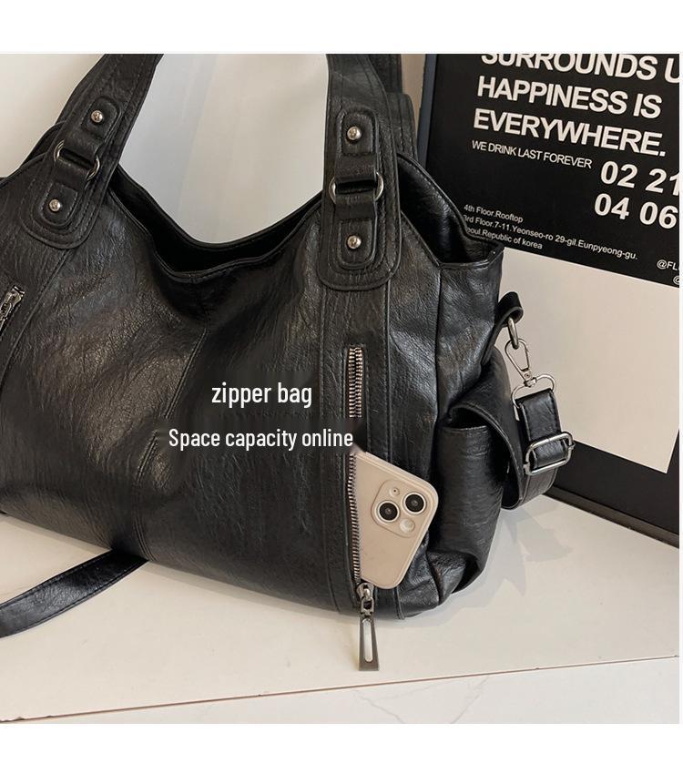 Трендовая женская сумка-тоут в стиле ретро 2025 года: Вместительная, Простая, Универсальная, Сумка через плечо и кроссбоди.