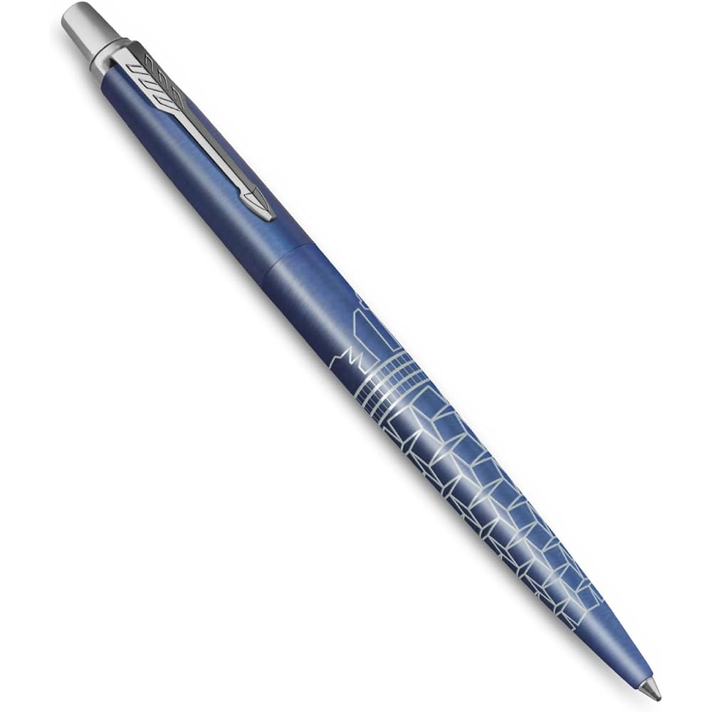 PARKER Ручка-шариковая Parker, Jotter Синий CT, Средняя, На масляной основе, Подарочная коробка, Подарок, Премиум 2...
