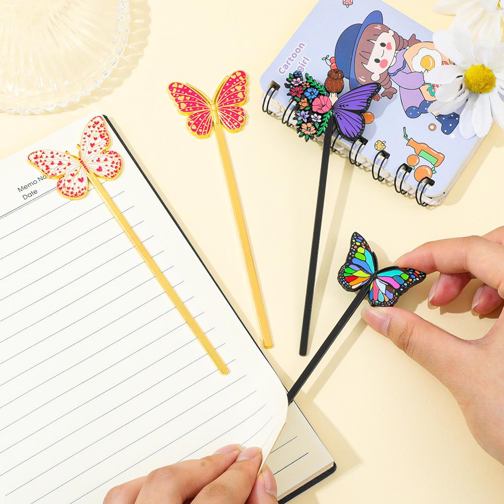 Aesthetic Book Page Clip Butterfly Metal Bookmark Student Reading Book Accessories School Stationery Decorating Books Gifts