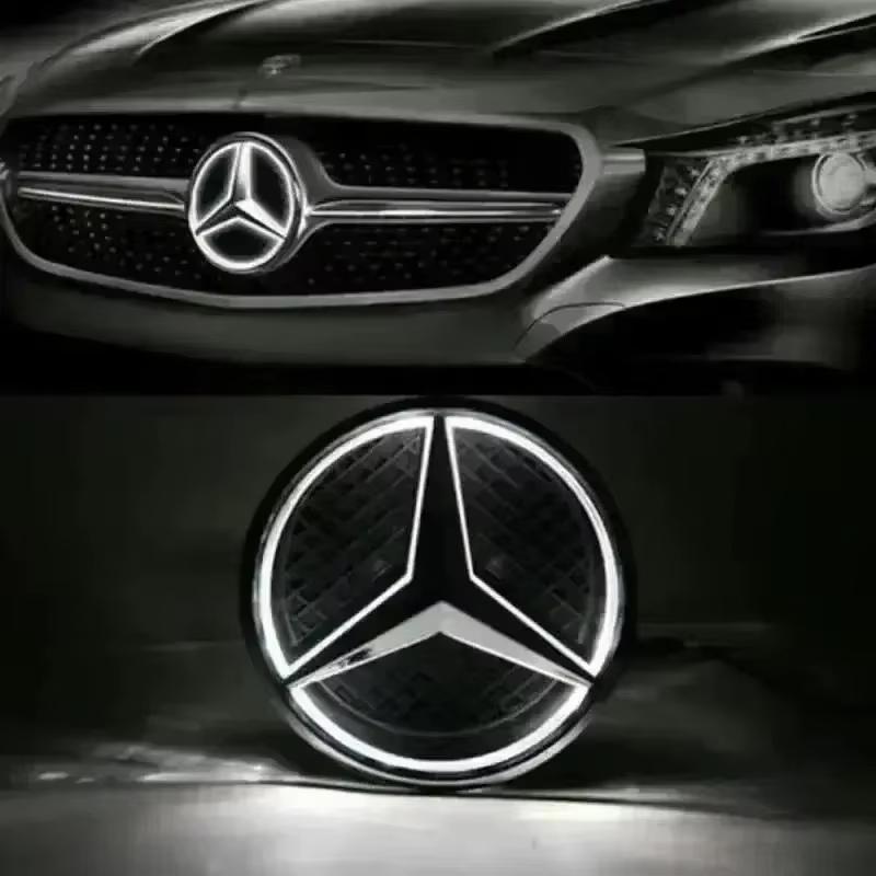 Car Front Grilled Star Light Emblem LED Illuminated Logo for Mercedes Benz GLC W205 W213 W204 CLA W253 GLK AMG B E Class ashtray