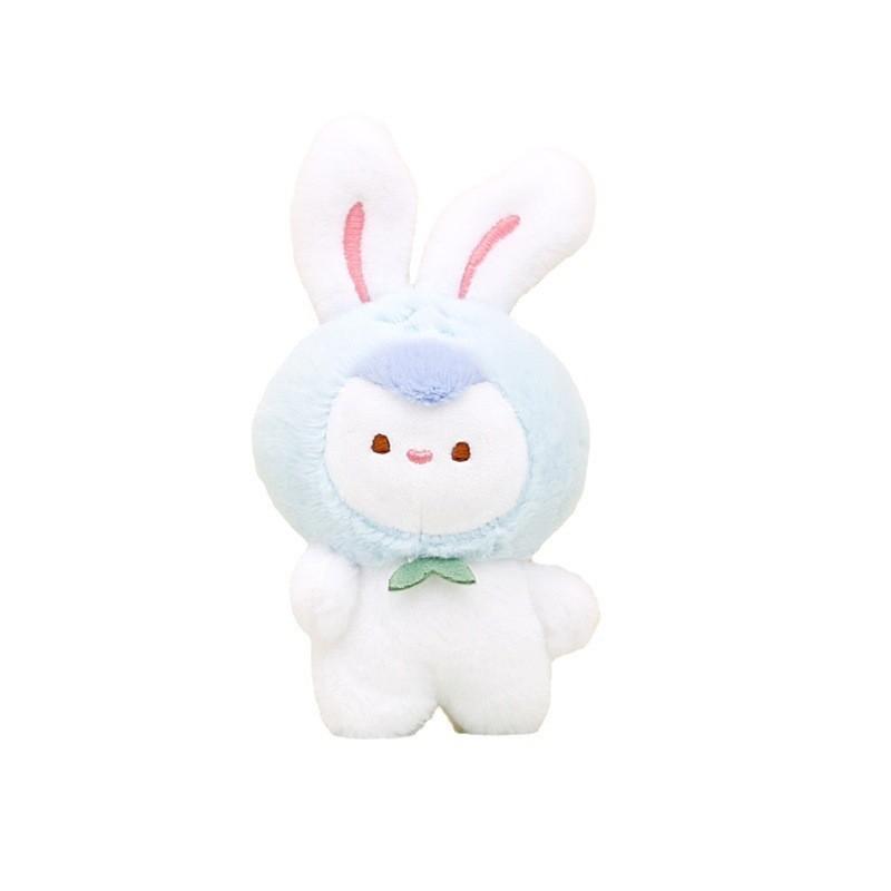 Adorable Cartoon Bunny Plush Keychain Colorful Stuffed Rabbit Bag Charm Gift