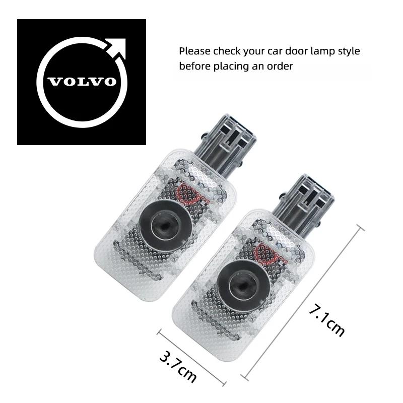 2pcs Volvo HD Car Door Welcome Light Led Projector Lamp For Xc60 Xc90 V40 V60 S60 V50 V90 S80 C40 XC40 V70 XC70 C30 C70 Rdesign