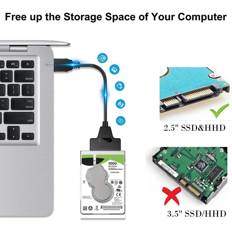 Кабель USB 3.0 на SATA USB3.0 Адаптер-конвертер для жесткого диска 2,5 дюйма Внешний адаптер для HDD SSD для ноутбука Xbox One Xbox 360 PS4