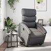 Electric Recliner Chair with Rising Function Gray Faux Leather