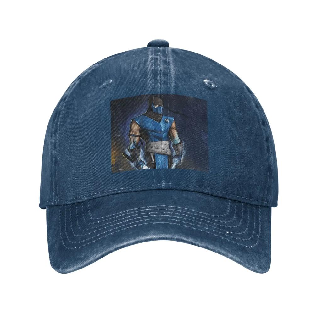 Mortal Kombat SubZero Denim Cap Casual Baseball Caps Adjustable Hat Summer Unisex Baseball Hats