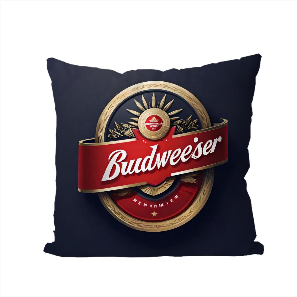 Наволочка Budweisers для Автомобильного Дивана Декоративная Домашняя Двусторонняя Печать Плюшевая Квадратная Подушка-Плед Чехол