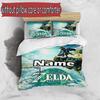 3pcs Duvet Cover Set (1*Duvet Cover + 2*Pillowcase, Without Core), Custom Name Video games Pattern Bedding Set, Home Bedroom Decor Gift