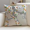 Heartwarming RRobot DreamsS Cushion Cover Breathable and skinfriendly linen pillowcase square removable and washable cushion