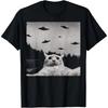 ThreadWeird Инопланетный Кот НЛО Футболка Классический Крой Круглый Вырез Черный Взрослые Футболки для Женщин Харадзюку Люкс Бренды Playeras De