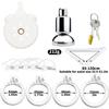 Flat inverted ABS sissy men's chastity cage set No. 4 arc-shaped penis ring rooster lock CBT cage Sex toy men's, penis restraint