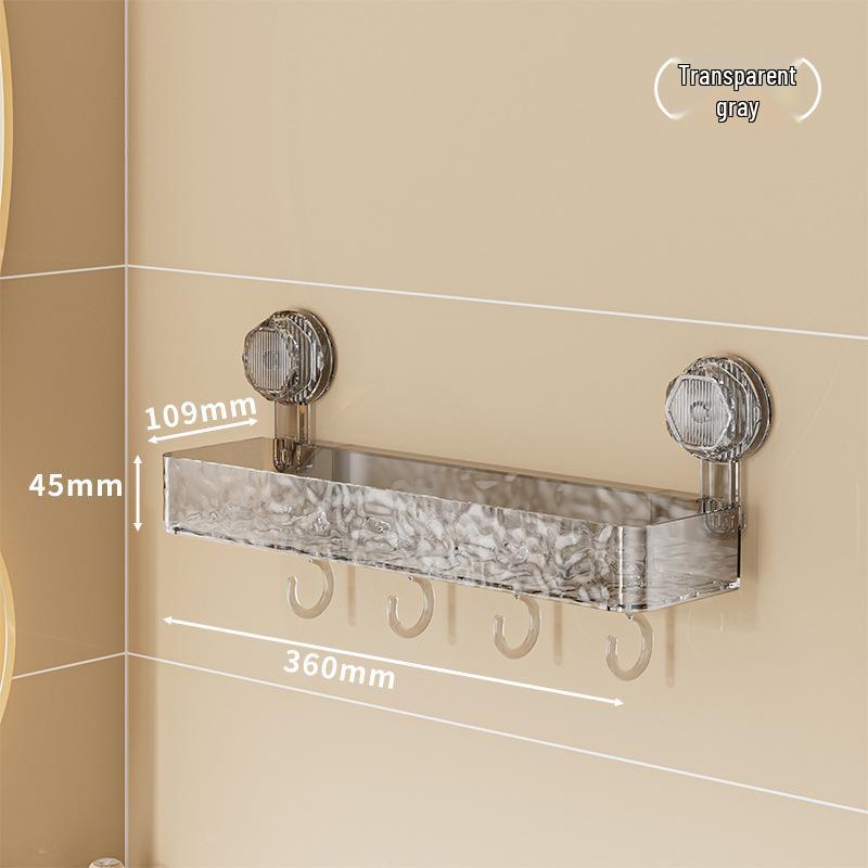 Настенная перфорированная полка для хранения на присосках с гофрированной поверхностью для раковины в ванной комнате и принадлежностей для ванны
