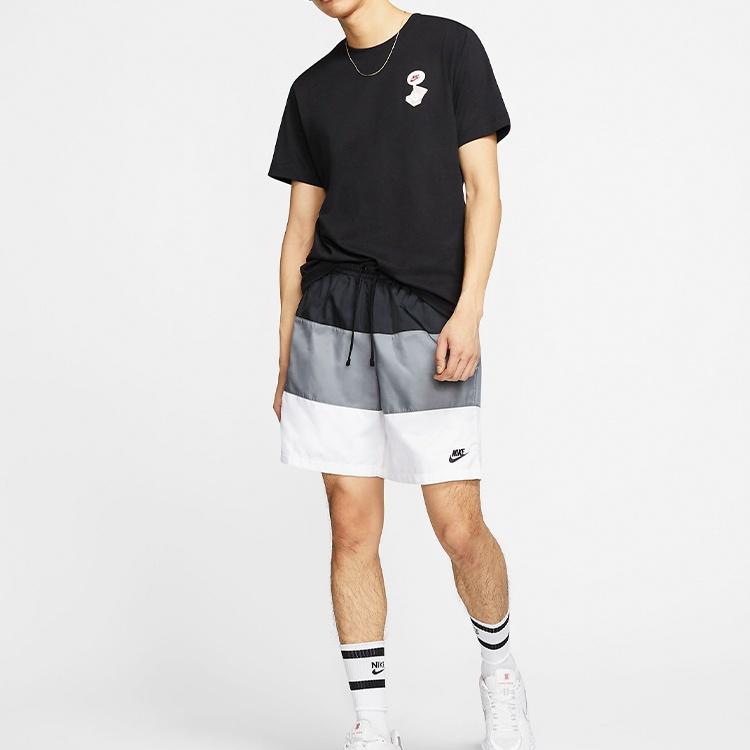 Nike Sportswear City Edition Multicolor Woven Breathable Casual Shorts Black White Gray Men's CJ4488-010