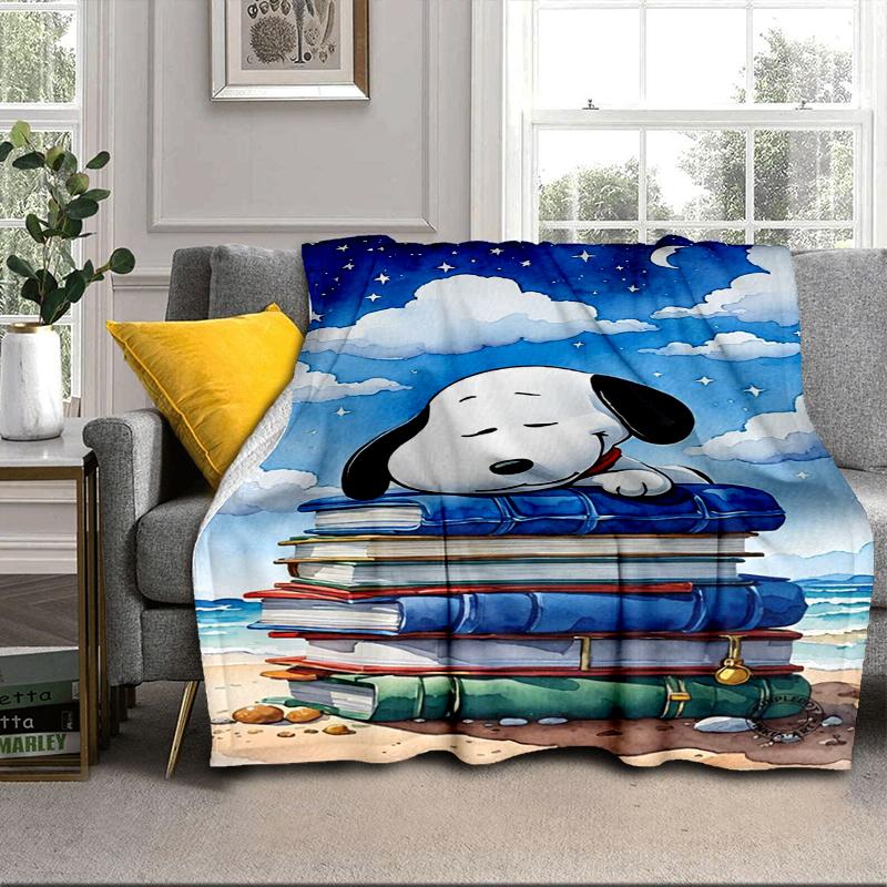 Snoo-dog Heart Background Blanket Flannel Blanket for bed, sofa, Camping, Hiking, Picnic Essentials, gift for family Fan gifts