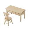 Wooden Dollhouses Dining Room Furniture Set Table and Chair Model Figure Unpainted Design for 1/12 Scale Dollhouses Decors