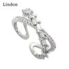 Классическое кольцо Lindon из медного сплава с цирконием, женские ювелирные изделия, свадебный подарок для вечеринки