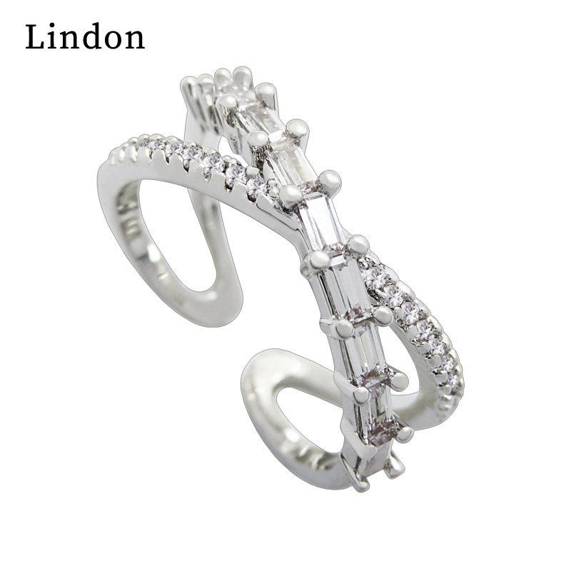 Классическое кольцо Lindon из медного сплава с цирконием, женские ювелирные изделия, свадебный подарок для вечеринки