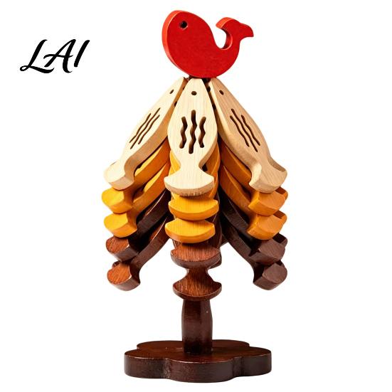 Kitchen Accessories Gift Bamboo Trivets with Storage Rack Heat Resistant Hot Table Protector Pads Decorative Wooden Coaster for Dining Countertop