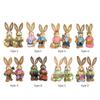 Cartoon 2Pcs Straw Easter Bunny Handmade 35cm Ornaments for Desktop, Windows, Shelves, Bedrooms Lovely Appearance Lifelike