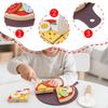 Деревянная игрушка-пицца, игровой набор еды, деревянные кухонные игрушки, развивающая, нарезать, подавать с подносом для