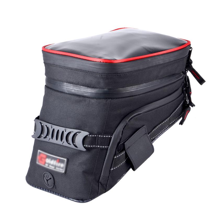 New Universal Motorcycle Tank Bag Gas Oil Fuel Tank Saddlebag Quick Release Strap Mount Bag with Strong Reflective Strap