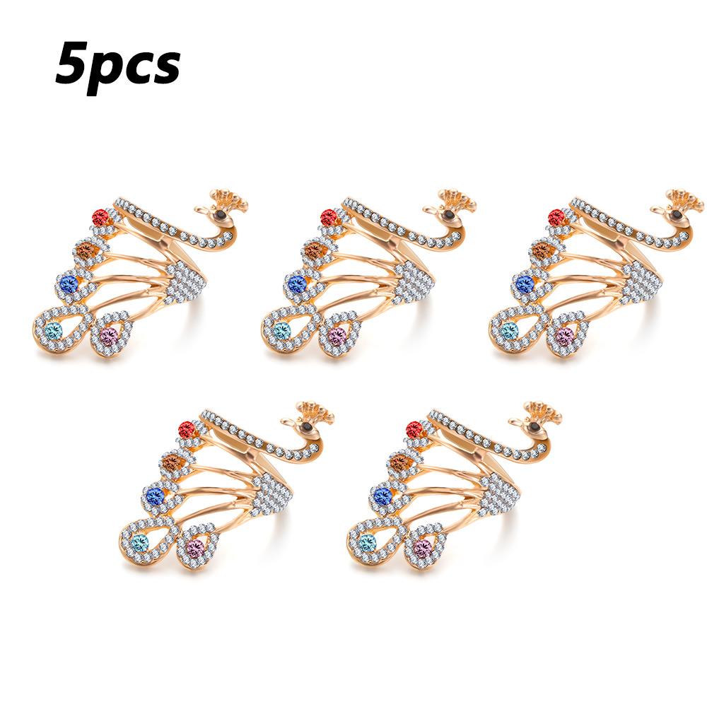 Accessories Knitting Tools Knitting Loop Crochet Peacock Shape Ring Sewing Accessories Yarn Guides