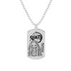 Anime Demon Slayer Stainless Steel Dog Tag Necklace Tanjiro Zenitsu Giyu Inosuke Pattern Color Print Jewelry for Fans