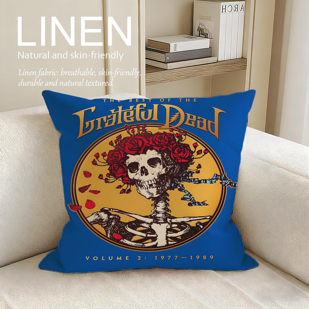 Music Grateful Dead Cushion Cover Pillowcase Set Pcs x x Breathable Washable Sofa Cushion Cover