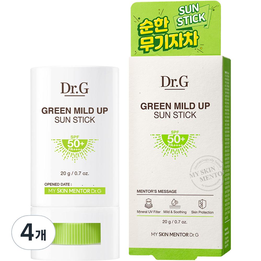Доктор. G Green Mild Up Sun Stick SPF50+ PA++++, 20г, 4 шт.