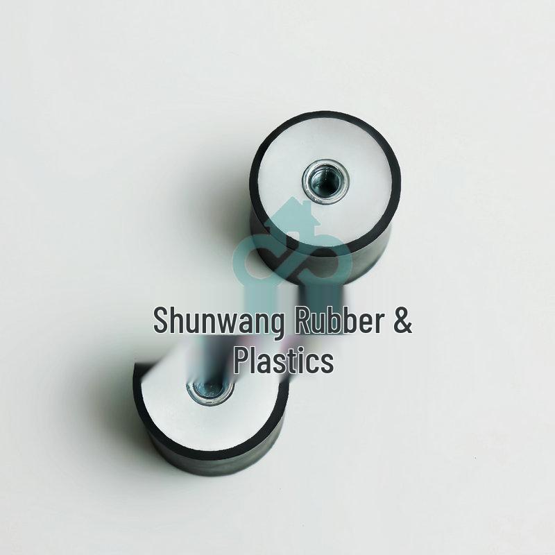 Резиновый амортизатор типа DE: Одинарная головка, внутренняя резьба, железная буферная накладка с резиновым покрытием