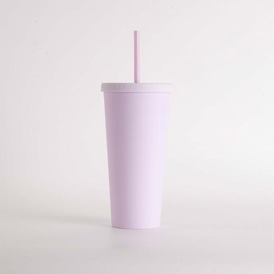 Стакан для кофе емкостью 720 мл с крышкой и соломинкой, вакуумная дорожная кофейная кружка с двойными стенками и широким горлышком