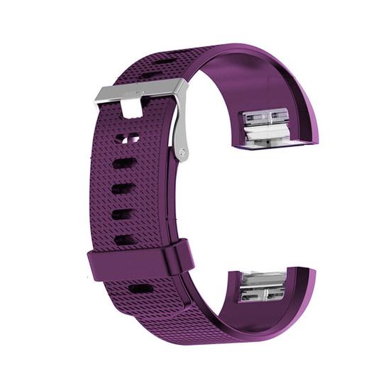 Watch Band Checkered Pattern Smartwatch Bracelet Soft Silicone Strap Replacement for Fitbit Charge 2