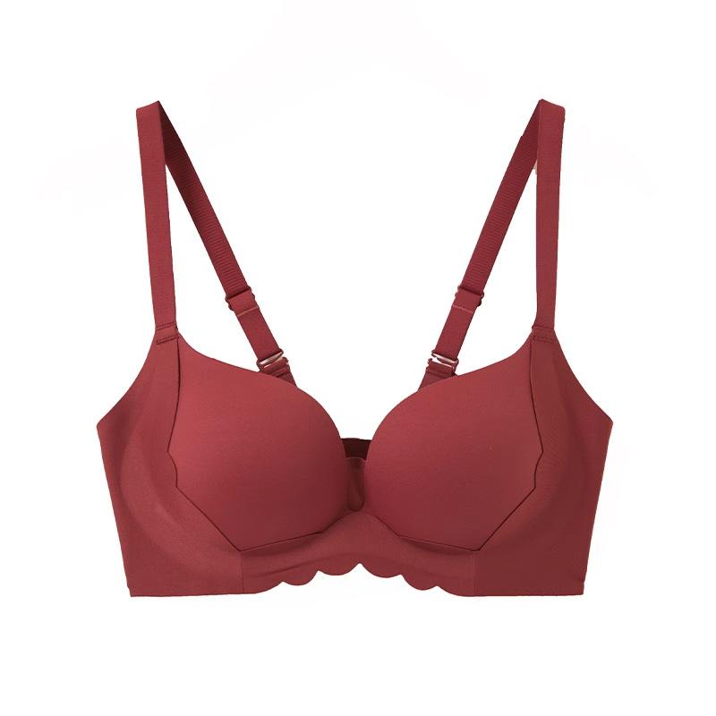 Sister K, petal puff cup, multi-colored comfortable gathering without steel ring side closing without trace women's underwear bra
