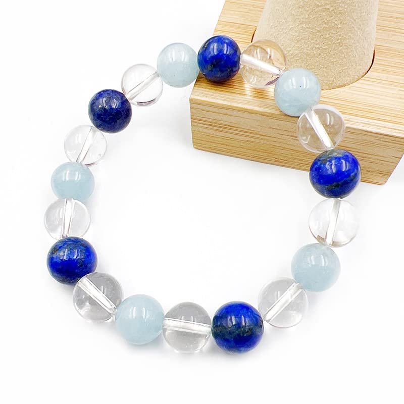 Lapis Crystal Natural Power Good Luck Aquamarine, Lazuli, Bracelet, Stone, Stone, Birthstone,