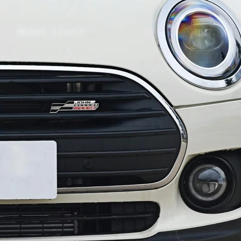 3D JCW John Cooper Works Metal Badge Sticker Front Grill Rear Trunk Emblem Decal