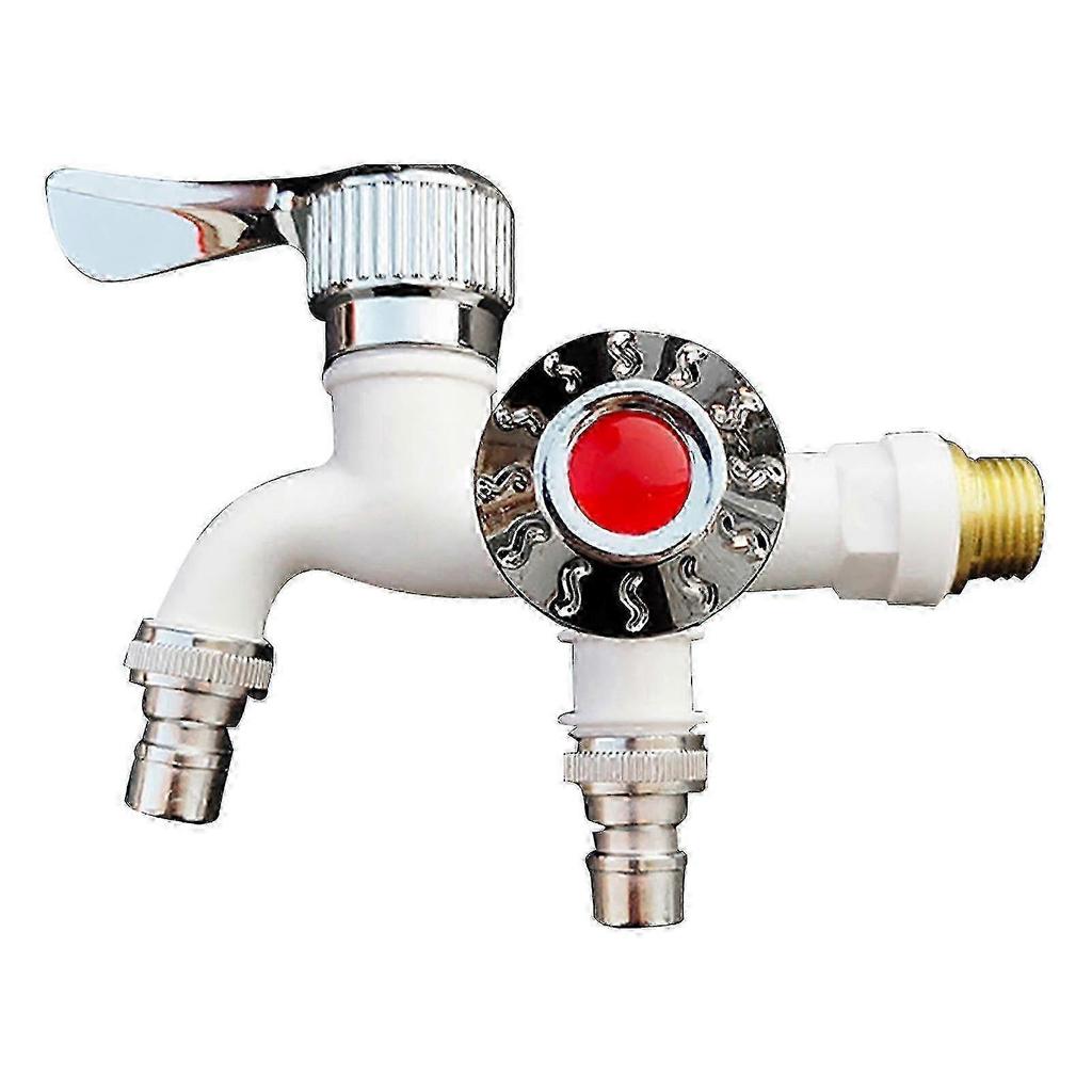 Home Garden Universal Tap Indoor Outdoor Dual Control Washing Machine Water Faucet Practical Kitchen Bathroom Leakproof_m24