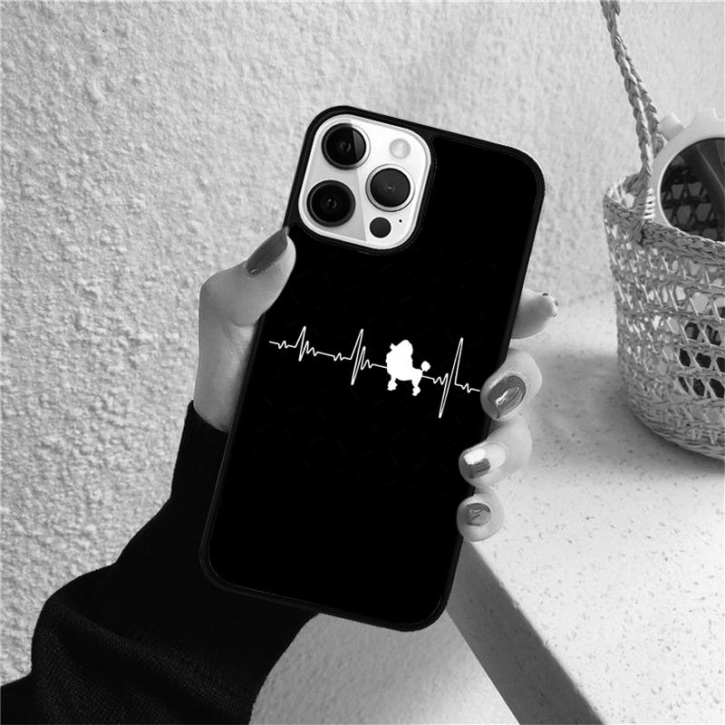 I love my poodle Phone Case for iPhone 17 Air 16 15 14 12 13 PLUS 11 PRO MAX Back Cover Fundas Shell