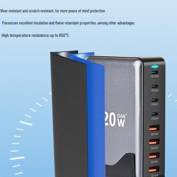 Высокомощное многопортовое GaN-зарядное устройство 200 Вт с быстрой USB-зарядкой PD100 Вт для мобильных телефонов