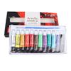 12 Colors Acrylic Paint Set 12ml Each Dry Quickly Prevent Fading Acrylic Paint Tubes for Painting