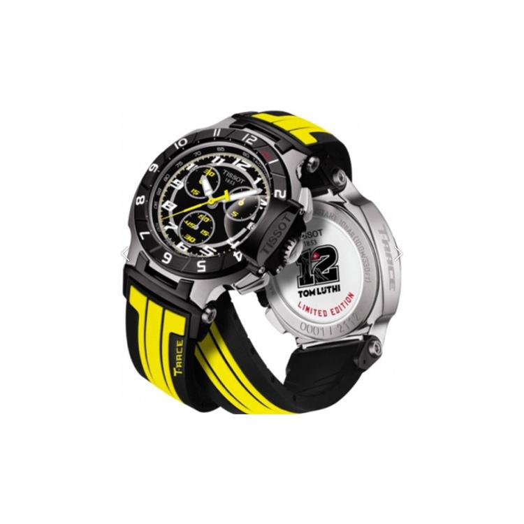 Tissot Коллекция Race Кварцевый механизм Водонепроницаемость 100 м Мужские часы 50,26 мм Черный циферблат Корпус из нержавеющей стали T048.417.27.057.13
