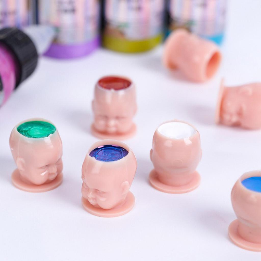 200 шт./набор чашек для чернил для татуировки, колпачки для чернил для татуировки в форме куклы, держатель для пигментных чернил для микроблейдинга, колпачки для контейнеров для чернил для татуировки
