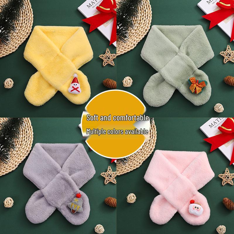 Утепленный плюшевый снуд: Зимний шарф-манишка для младенцев, малышей, мальчиков и девочек - Идеальный рождественский подарок