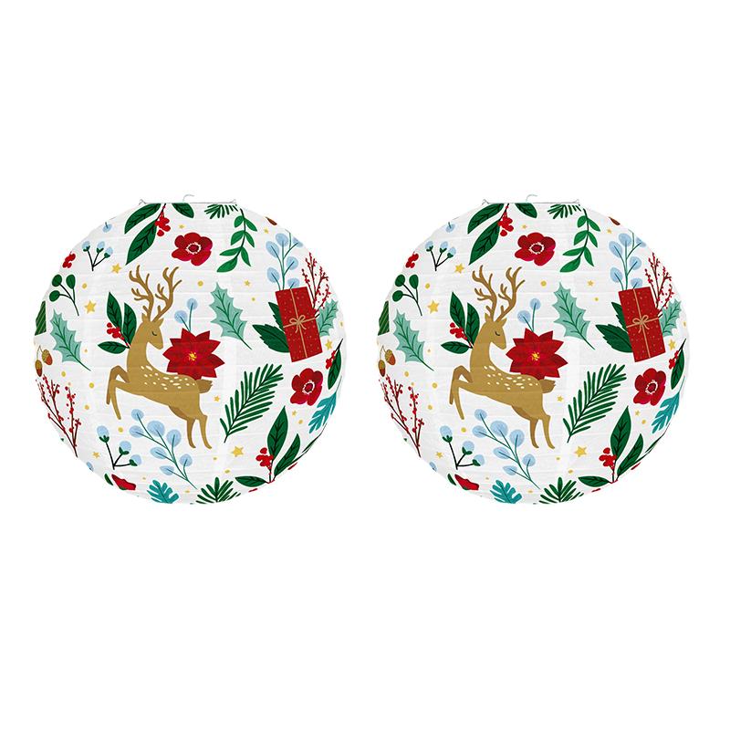 Рождественский подвесной фонарь китайский бумажный шар лампион рождественский фестиваль украшение Санта рождественский подарок поделки декор рождественская елка
