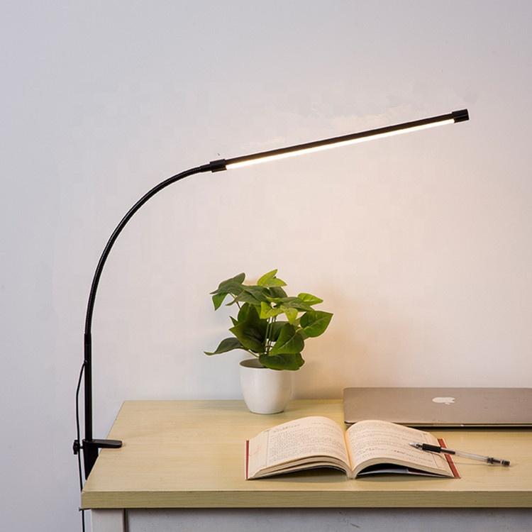 2021 Hot Product Flexible Goose Neck 3 Modes Dimming USB Study Table Lamp Reading Lamp with Metal Clamp