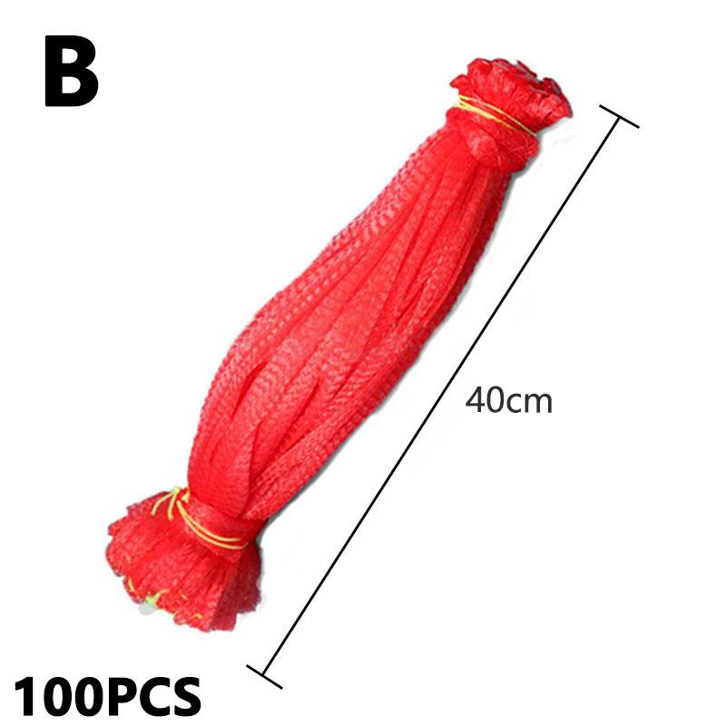 100 шт., сумка для хранения органайзера, пластиковая нейлоновая сетка, сетчатая сумка для садоводства, овощей, игрушек, фруктов