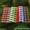 Miniature Wooden Fence Set: 8-Piece White 3D Decorative Bonsai Ornaments